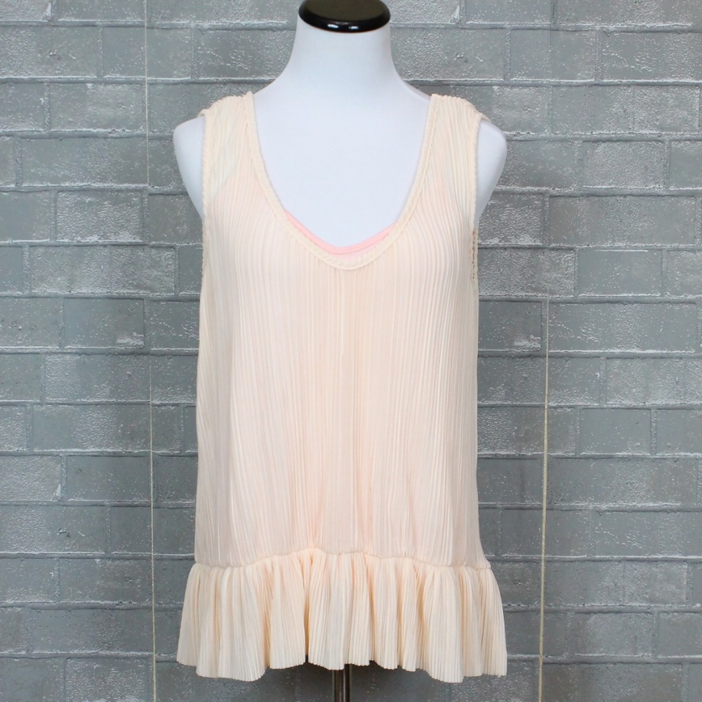 Anthro Michael Stars Accordion Flounce Peplum M